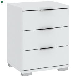 INTERMEBLE Háromfiókos Kis Szekrény Fehér Színben. PRAGA 42x46x61 cm