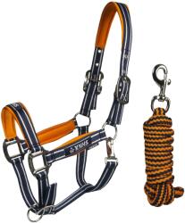 HORKA Lófejkötelet és hosszú pórázt tartalmazó szett Horka KNHS nagyló kék