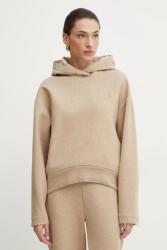 HUGO BOSS felső bézs, női, melange, kapucnis, 50532026 - bézs L