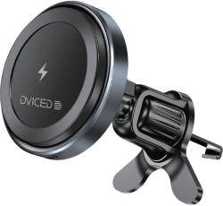 DVICED - Mágneses vezeték nélküli töltő MagSafe autós tartó, 15W - fekete (DV250001) (DV250001)