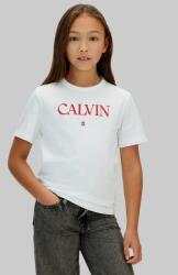 Calvin Klein gyerek pamut póló - fehér 164