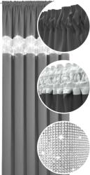 NOW-ART Kész függöny alagúttal 145x220, ráncolóval, cirkóniás, matt függöny, flitteres (Zasłony gotowe dekiny diamenty na tunel 3)