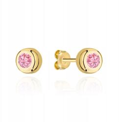 Lovrin Arany fülbevaló 585 rózsaszín cirkóniával, arany foglalatban, 0, 63g, kislányoknak (58715296)
