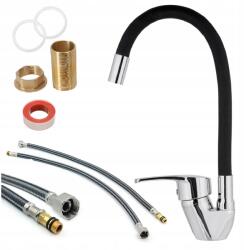  Konyhai Mosogató Csaptelep, króm, flexibilis kifolyócső, kerámia fej (6003054-1)