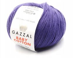 Gazzal Baby Cotton Gazzal Fonal , szín 3440, sötétlila (3440)