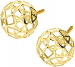 Lovrin Arany fülbevaló 585 Áttört Mintás Gömbök stekkeres 14kt csavaros ajándékba (Lovrin 58768)