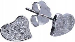 Lovrin Ezüst fülbevaló 925 szív alakú cirkónia kövekkel 1, 05g női ezüst látványos (Lovrin 478049)
