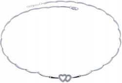 Lovrin Ezüst nyaklánc 925 szív alakú cirkónia kövekkel, 9, 00g, divatos minta ajándékba (Lovrin 52975)