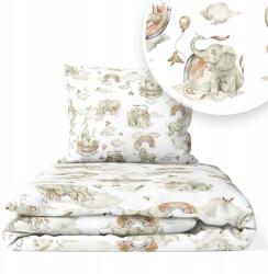 Ankras Ágyneműhuzat 135x100 Gyerek 2EL 100x135 Kiságyhoz (SŁONIE W TĘCZY P-2 135/100 40/60 BEŻOWY)