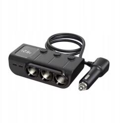  Autós Szivargyújtó Elosztó, 12-24V/120W, szivargyújtó aljzat, 2xUSB-C 3xUSB (TB2648__8in1)