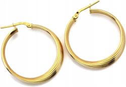 Lovrin Aranyozott ezüst fülbevaló 925 karika, széles, látványos, ajándék