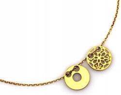 Lovrin Aranyozott ezüst nyaklánc állítható hosszúsággal r46, 925-ös ezüstből, divatos