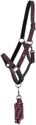 QHP Lóvezető és kötél szett QHP barna|bordó|vörös