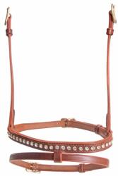 KARLSLUND Kristálysoros kombinált orrszíj ló számára Karlslund Kombi barna|fehér