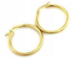 Lovrin Ezüst, aranyozott karika fülbevaló 26mm 925-ös finomságú, 2.45g súlyú, női ajándék