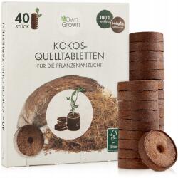  OwnGrown Kókuszrostos Duzzadó Tabletta Palántázáshoz, 40 db, Tőzegmentes (B07ZKYNV26-11)