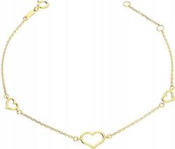 Lovrin Arany karkötő 585-ös, láncos, áttört három szíves medállal, 14 karátos (60826149)