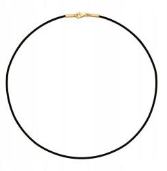 Lovrin Fekete viaszolt nyaklánc zsinór arany 585-ös karabinerekkel ajándéknak is kiváló (61112936)