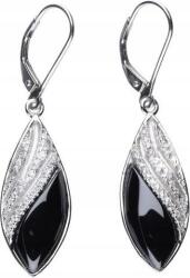 Lovrin Ezüst fülbevaló 925 fekete cirkónia kövekkel 6, 19g Egyedi design ajándékba (Lovrin 49200)