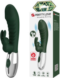 Pretty Love Naughty nyuszis szilikon vibrátor - zöld