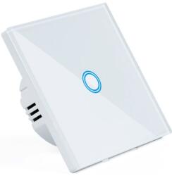 Sternhoff Elegáns Edzett üveglapos Érintéssel működő LED háttér világítású, villanykapcsoló, egypólusú, fehér (SDH1695-D_WHITE)