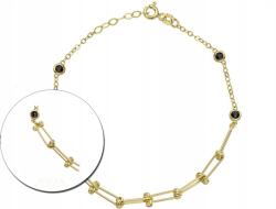 Lovrin Arany karkötő 585 gyémántcsiszolt golyókkal, kövekkel, ideális ajándékba 14kt (Lovrin 58008)