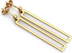 Lovrin Női arany fülbevaló 585 modern, hosszú, grafikus téglalap alakú, neki (Lovrin)