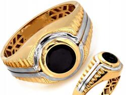 Lovrin 585-ös arany pecsétgyűrű fekete ónixszal, 4, 50g súlyú, R20-as méret, ajándékba, 14 karátos (62108432)