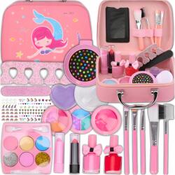  Sminkkészlet Gyerekeknek Kofferben, Sok Elemmel (Zestaw do makijażu dla dzieci Syrenka)