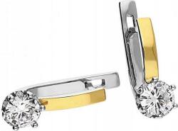 Lovrin Ezüstözött arany fülbevaló 925 Elegáns Fehér Cirkónia kövekkel, női, elegáns (Lovrin 57724)