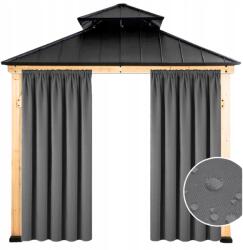 NOW-ART Kültéri vízálló függöny 155x200 terasz pergola pavilon grafit (Wodo-T 200 grafitowa)