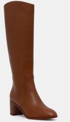 Lauren Ralph Lauren bőr csizma Charly barna, magassarkú, 802974388001 - barna Női 35.5