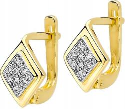 Lovrin Arany női fülbevaló angol kapcsos gyémántokkal 585 rombuszok gyémántok (Lovrin)