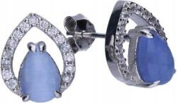 Lovrin Ezüst fülbevaló 925 kék cirkónia kövekkel, 2, 93g, látványos ezüstből (Lovrin 47148)