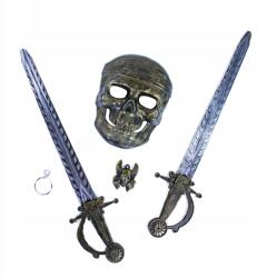 Rappa kalózkészlet maszkkal és 2 karddal