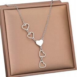  Nyaklánc 316L sebészeti acélból, ezüst színű, 18K arannyal bevonva, női, celeblánc (Elegancki Naszyjnik Kolia Celebrytka) - allegro - 1 425 Ft