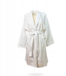  Vastag Hudson Fürdőköpeny Kapucni nélkül Stílusos gallér 100% Pamut -XL- Fehér (HUDSON Stylowy Kołnierz 100% Bawełna Biały)