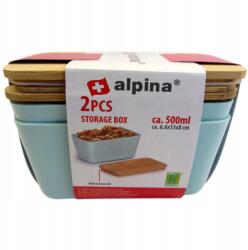 Alpina Két darabos Alpina 500 ml-es tárolóedény készlet, műanyag fa (03148)