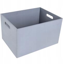 Creative Deco Szürke fa láda fogantyúkkal, virágoknak, játékoknak, 40x30 cm-es méretben (X001L8M5VP)