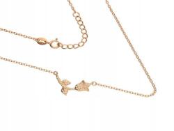  Ezüstözött, aranyozott 925-ös nyaklánc virág motívummal, cirkónia kövekkel, divatos design (Lovrin 50729)