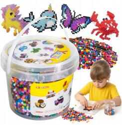 Lewer Színes Gyöngyök Vasaláshoz Készlet Vödör Sablonokkal 5000 Db (OMG)