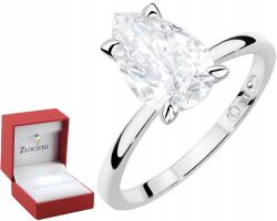 ZŁOCISTO Gyűrű Fehér Aranyból, Laboratóriumi Gyémántok, 585, Minden Méret (DLA DZIEWCZYNY NARZECZONEJ)