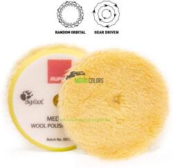 RUPES Tampon de Lână Rupes (Galben-Mediu) Ø130-145mm - Pentru Mașinile LHR și Mille (RU-NW130M)