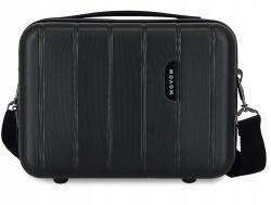 MOVOM Wood Black, Utazó kozmetikai kézipoggyász bőrönd, 21x29x15cm, 9L, 5313 (5313961)