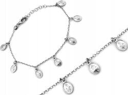 Lovrin 925-ös ezüst női karkötő lógó medálokkal, r19-es méret (Lovrin)