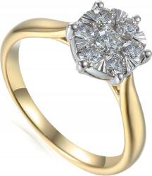 Lovrin Arany gyűrű 585 eljegyzési gyémántokkal 14 klasszikus modell ajándék