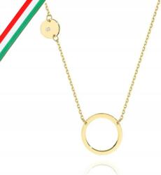 Lovrin Női arany nyaklánc 585 karátos gyűrű és teli kör gyémánttal, ideális ajándék hölgyeknek (Lovrin)