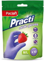 Paclan Nitril Eldobható Kesztyű Paclan M/L Méret, 10 Db, Levendula Illatú, Illatmentes (25567)