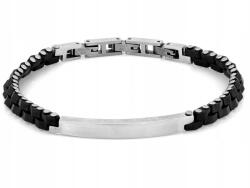 Lovrin Divatos acél karkötő gravírozható 5mm-es lappal, 21cm-es, ajándékba (56748099)