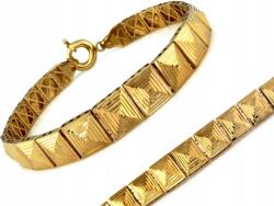 Lovrin Arany karkötő 585 különböző méretű négyzetes elemekkel 14kt divatos (Lovrin)